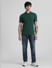 Dark Green Knitted Polo T-shirt_410876+6